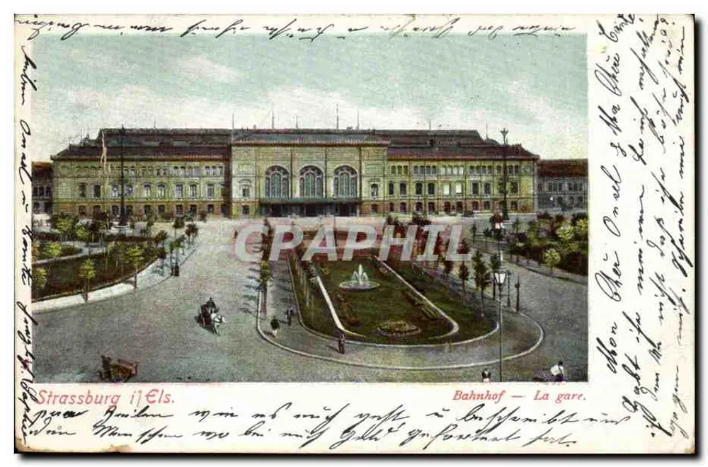 Estrasburgo (Strassburg) — Estação — editor não identificado, número de série não visível - Frente