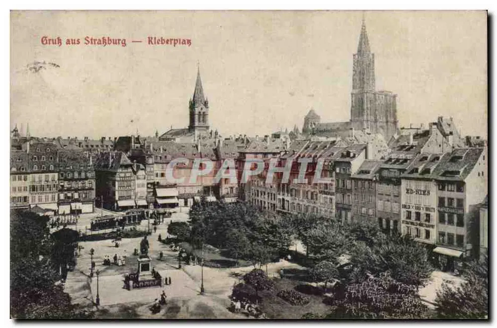 Estrasburgo — Kleberplatz — Editor ED-RIES - Frente