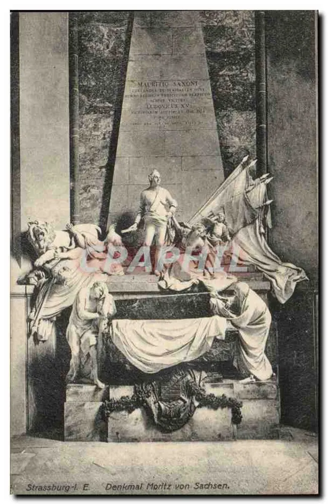 Strasbourg - Monument a Moritz de Saxe — editor Vereinigte Kunstdruckereien Metz & Lautz R.M.H. Darmstadt, n° VI 44120 - Frente