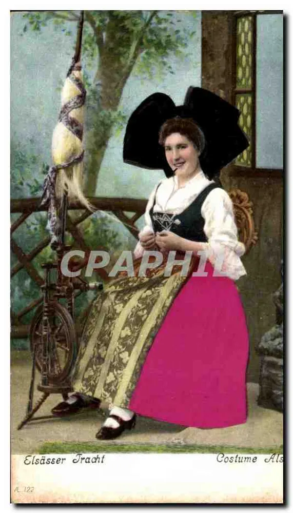 Elsass-Kleidung - Elsässer Tracht - A. 122 - Vorderseite