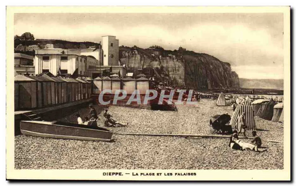 Dieppe — A praia e as falésias - Frente