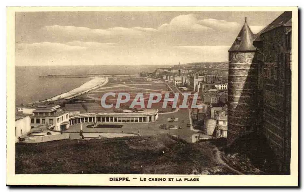 Dieppe — O Casino e a Praia - Frente
