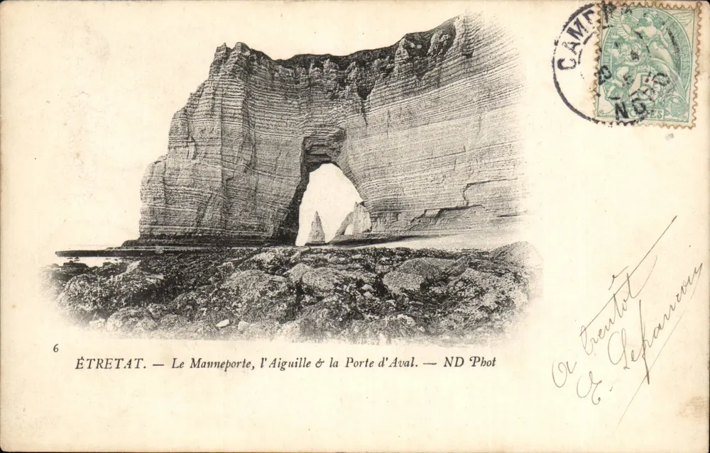 ÉTRETAT — Der Manneporte, die Nadel & die Aval-Tür — ND Phot - Vorderseite