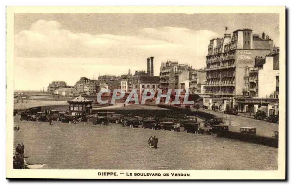 Dieppe — O bulevar de Verdun — editor não identificado - Frente