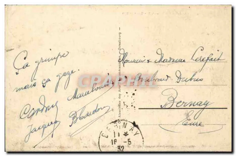 La Bourboule - Le Barrage — editor A.R.C. n°38 - Verso