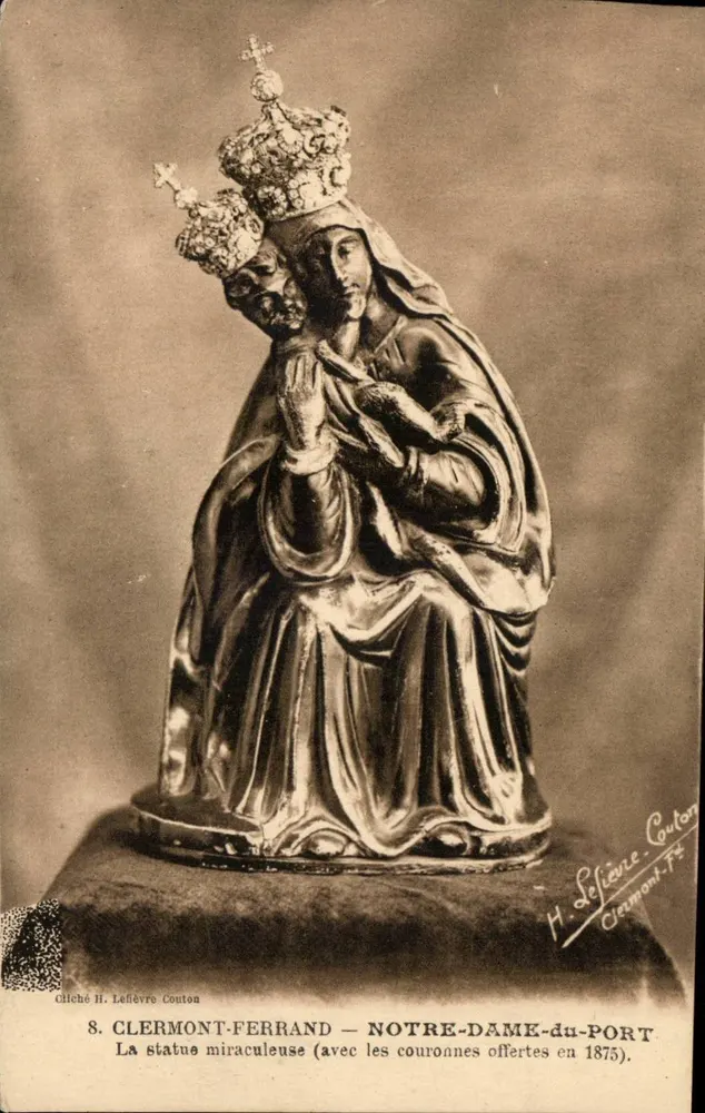 Clermont-Ferrand — Notre-Dame-du-Port — Wunderstatue mit Krönungen aus dem Jahr 1875 — H. Lefèvre Coton - Vorderseite