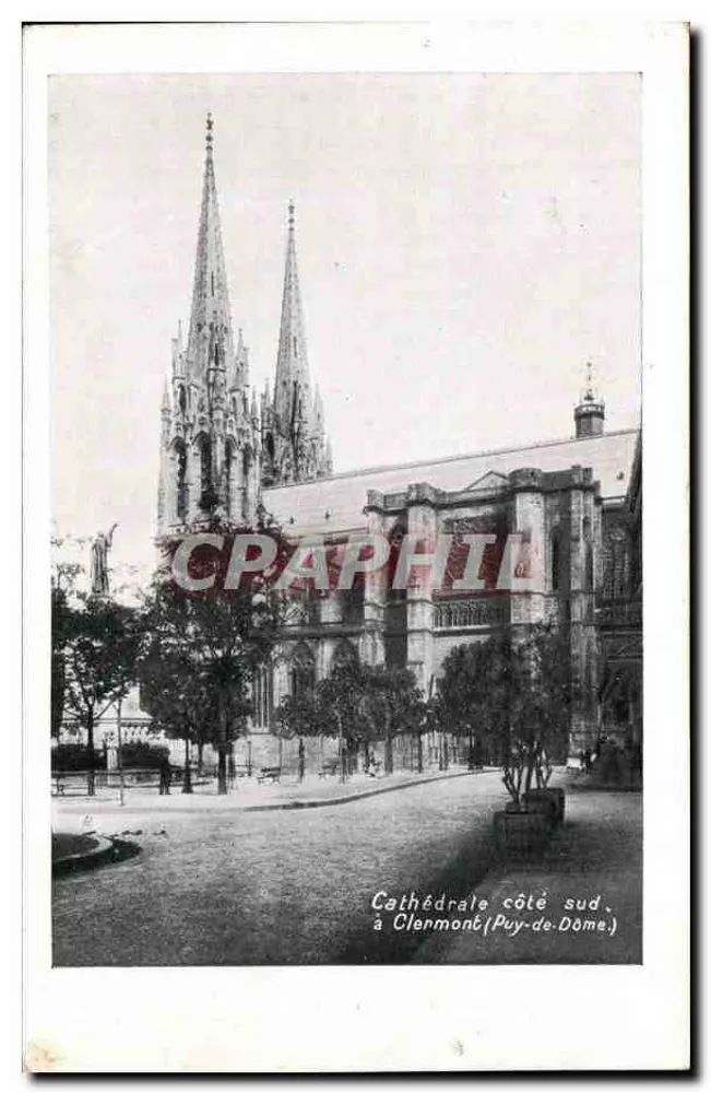 Catedral lado sul — em Clermont (Puy-de-Dôme) — editor C. Beriot, Lille - Frente