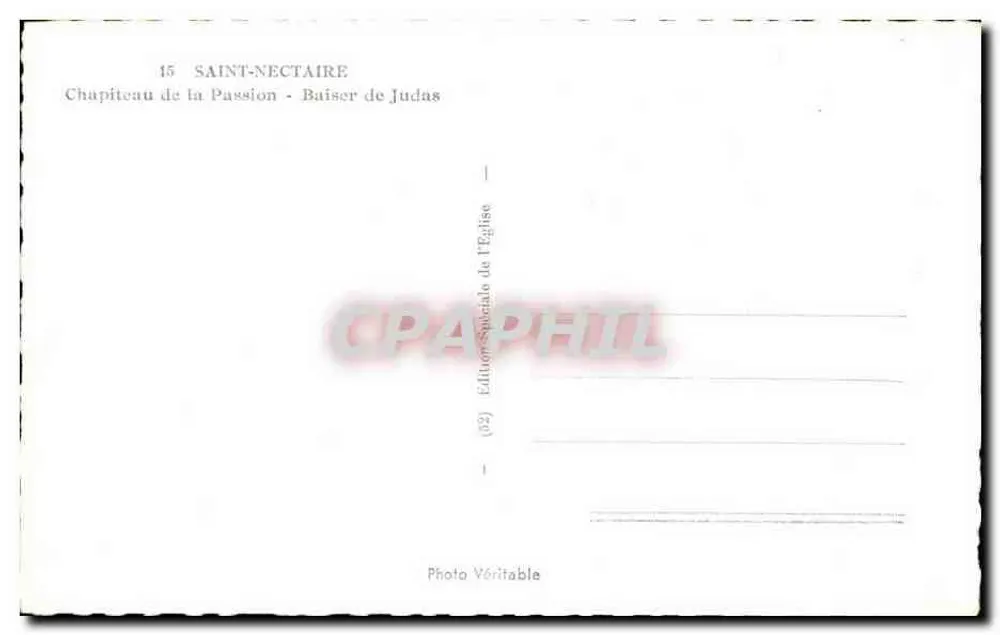 Saint-Nectaire — Chapiteau da Paixão - Beijo de Judas — Edição Especial da Igreja - Verso