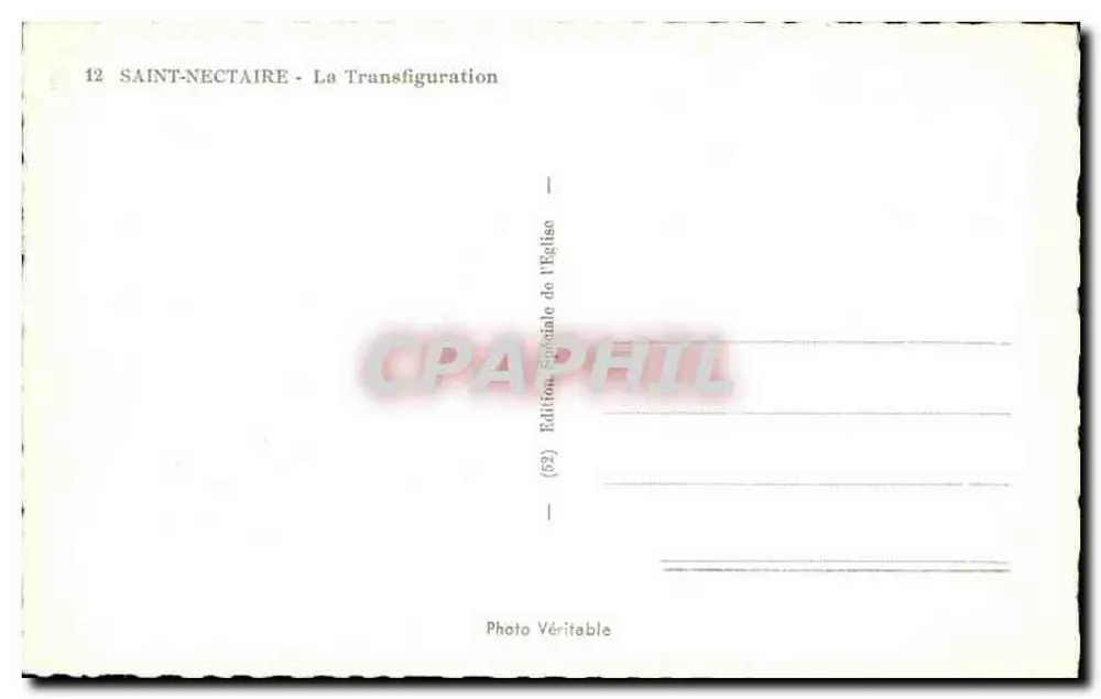 Saint-Nectaire — A Transfiguração — Edição Especial da Igreja - Verso