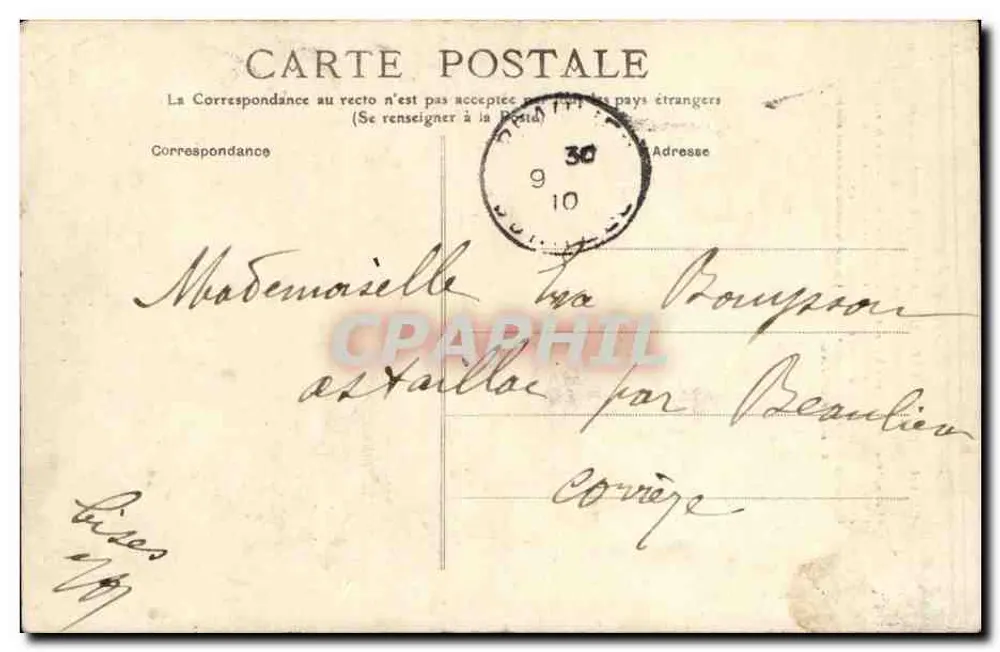 Cantal — Tal der Cère, die Lioran Straße — L. Delhostal - Rückseite