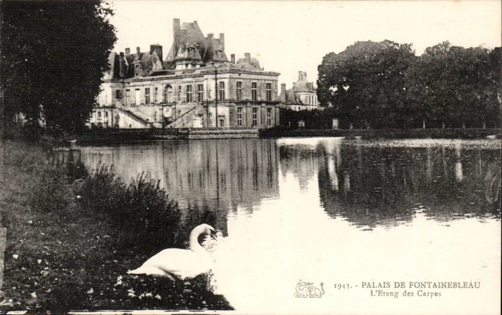 Schloss Fontainebleau — Der Karpfenteich — Verlag nicht identifiziert, Seriennummer nicht sichtbar - Vorderseite