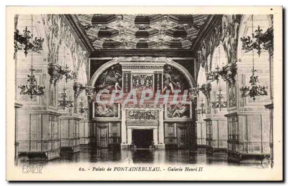 Schloss FONTAINEBLEAU - Galerie Henri II — F. David, n°62 - Vorderseite