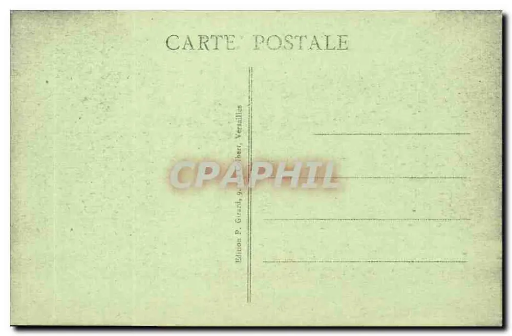 Versailles - Pavilhão Francês — Edição P. Giard, Versailles - Verso