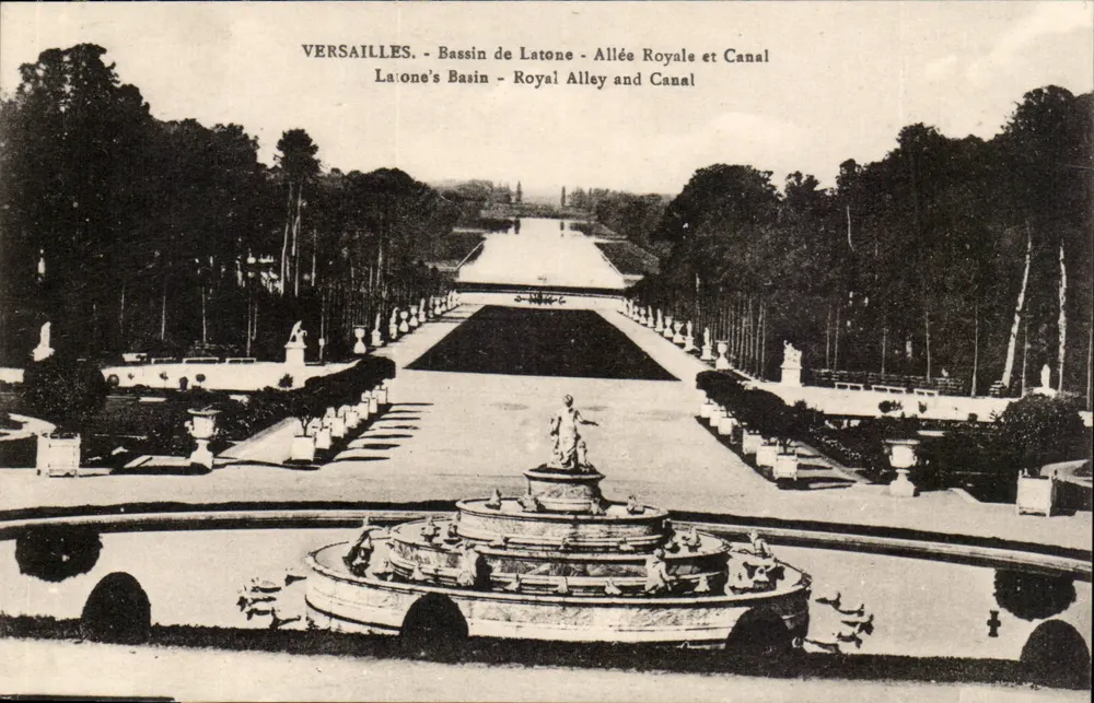 Versailles - Bassin de Latone, Königliche Allee und Kanal — Ausgabe P. Girard, Versailles - Vorderseite