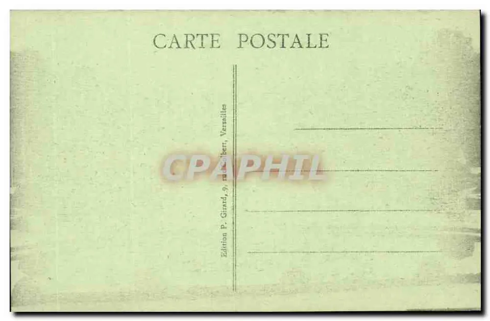 Versailles - Bassin de Latone, Königliche Allee und Kanal — Ausgabe P. Girard, Versailles - Rückseite
