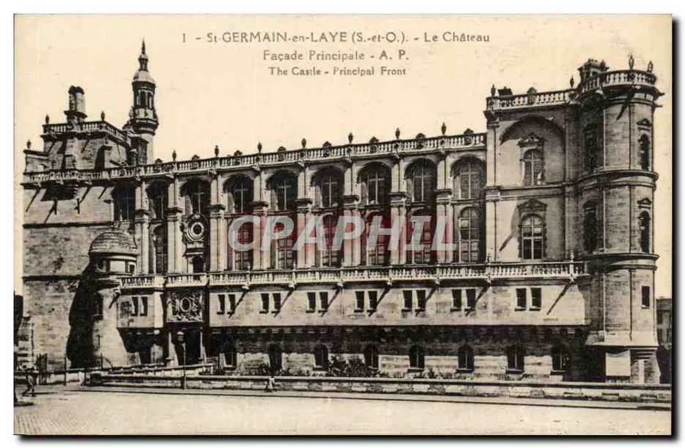 St-GERMAIN-en-LAYE (S.-et-O.) — O Castelo — Fachaça Principal — A.P. - Frente