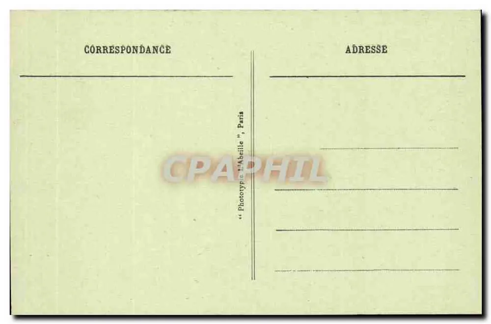 St-GERMAIN-en-LAYE - Il Castello (Seicento) visto dal Parterre — Sede della Delegazione Austriaca alla Conferenza di Pace firmata il 10 settembre 1919 — Fototipia "L'Abcille", Parigi - Verso