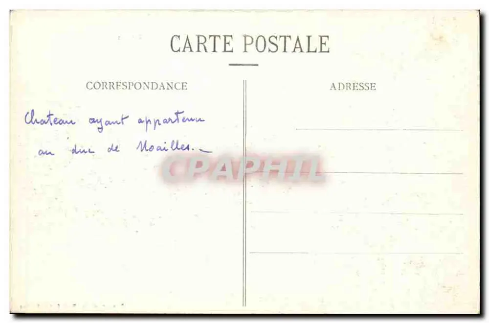 Castelo do Marais (S.-et-O.) — Lado Leste — Rumeau, foto, Rochefort-en-Yveline - Verso