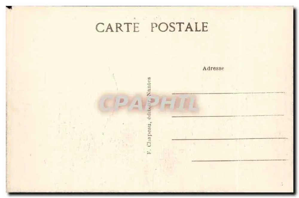 Le Pouliguen (Loire-Inf.) — Die Felsen der Grande Côte — F. Clapeau, Verlag Nantes - Rückseite