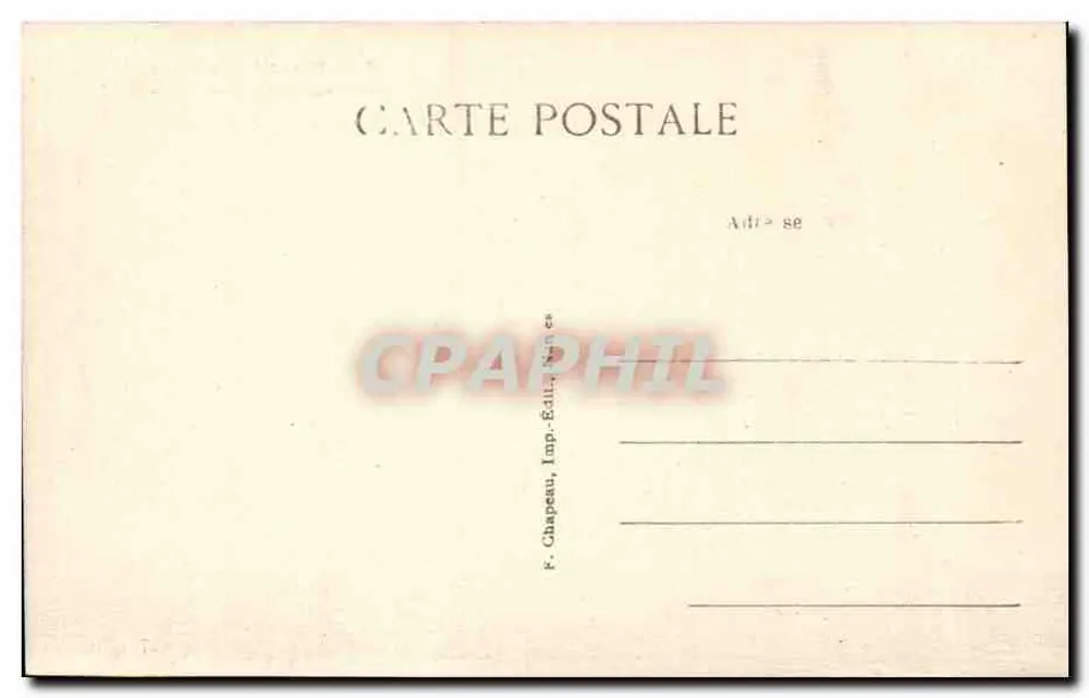 Guérande (Loire-Inf.) — Ansicht der Kollegiate Saint-Aubin (Südseite) — F. Chapeau, Verlag, Frankreich - Rückseite