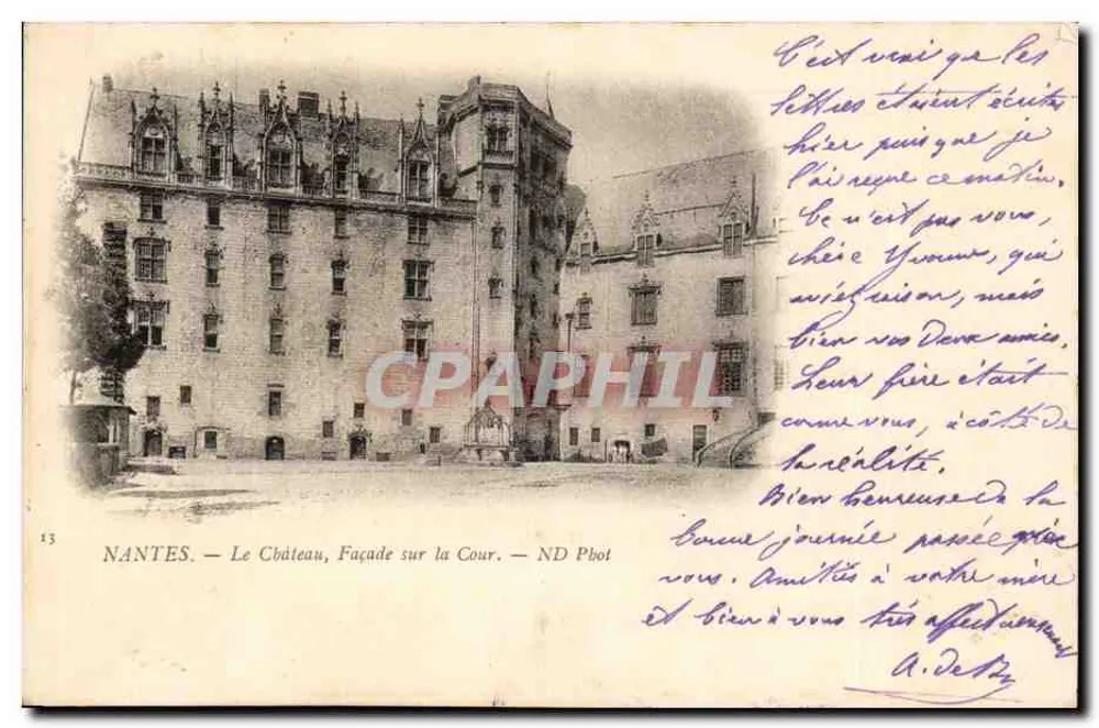 NANTES — Il Castello, Facciata sul Cortile — ND Phot - Recto