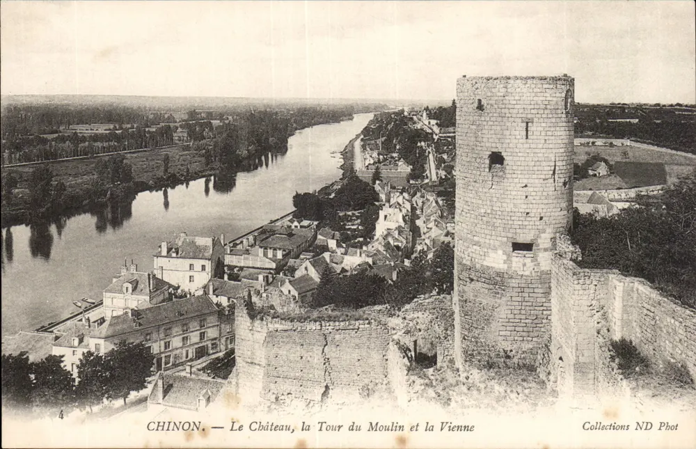 Chinon — Das Schloss, die Turm des Moulin und die Vienne — Sammlung ND Phot - Vorderseite
