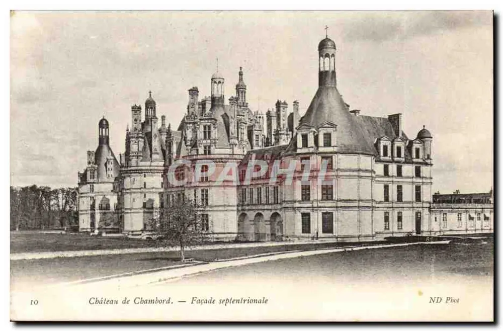 Schloss Chambord — Nordfassade — ND Phot - Vorderseite