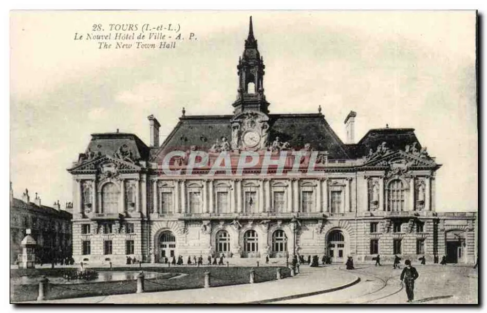 Tours (Loire-et-Cher) — Das Neue Rathaus — Impr. P. & Thiriat & Cie, Toulouse, Verleger - Vorderseite