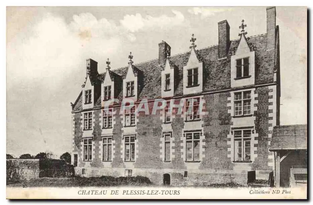 Castelo de Plessis-les-Tours — vista da fachada — Collections ND Phot - Frente