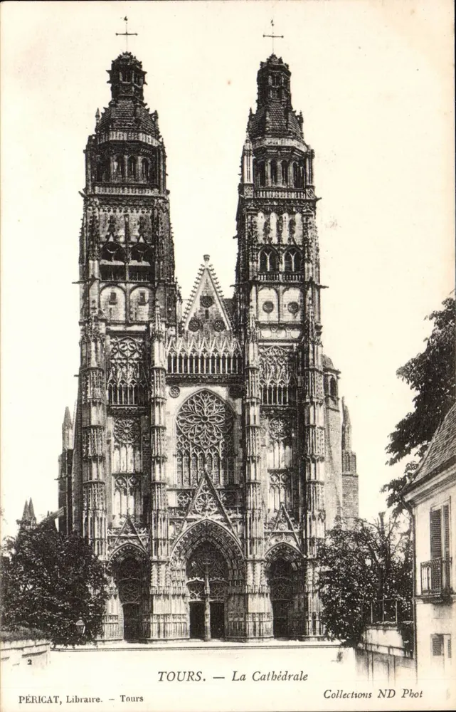 Tours — A Catedral — Péricat, Livreiro — Tours - Frente