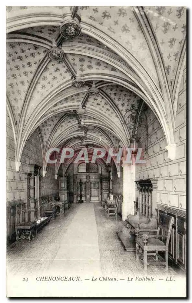 Chenonceaux — O Castelo — O Vestíbulo — LL. - Frente