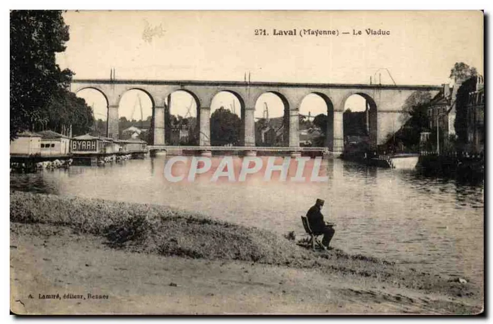 Laval (Mayenne) — O Viaduto — A. Lamiré, editor, Rennes - Frente