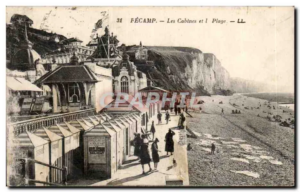 FÉCAMP — As Cabines e a Praia — LL - Frente