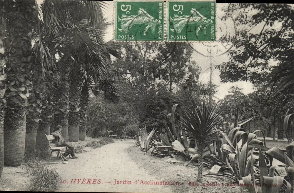 Hyères — Jardim de Acclimatação — Edição especial «Artes Decorativas da França» - Frente