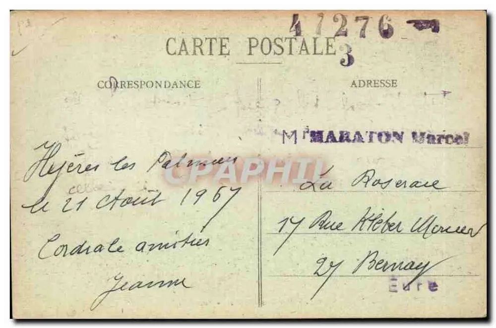 Ambiente de Hyères - Sous Bois — Parfumerie Chaubourlier, n° 239 - Verso