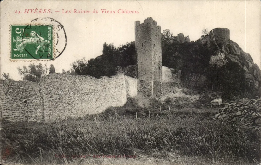 Hyères — Ruinen des alten Schlosses — Sonderausgabe, André Thibon de Puyou - Vorderseite