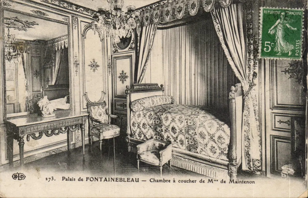 Schloss FONTAINEBLEAU — Schlafzimmer von Madame de Maintenon — B.P.D. n°273 - Vorderseite