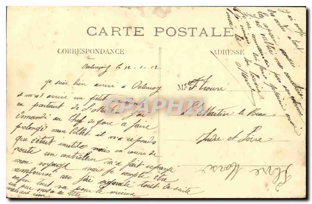 Valençay — O Castelo (fachada para o Parque) — Coll. F. Kassamot, fot., Valençay - Verso