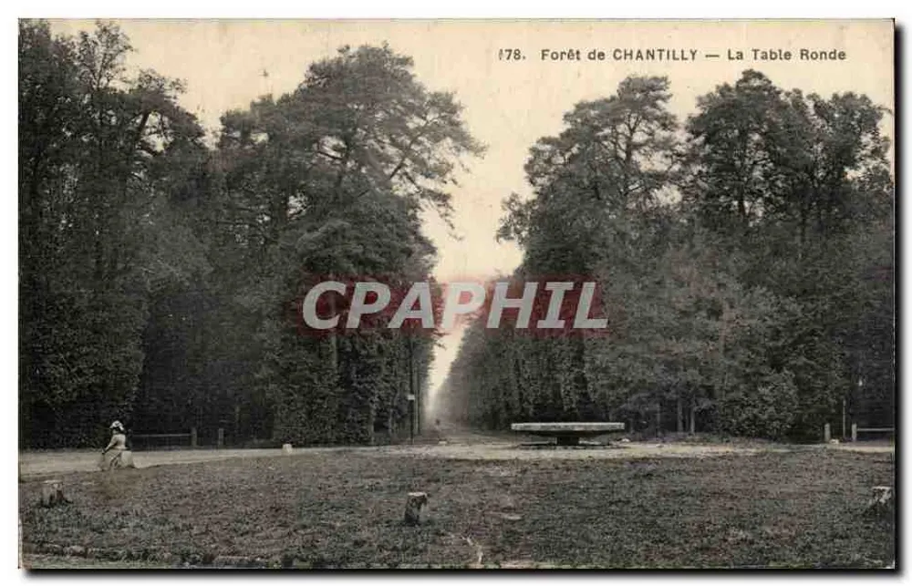 Floresta de CHANTILLY — A Mesa Redonda — A. ROUBIDIER, VERSAILLES - Frente