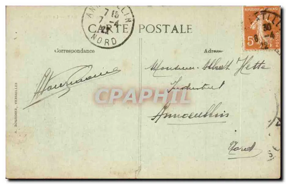 Floresta de CHANTILLY — A Mesa Redonda — A. ROUBIDIER, VERSAILLES - Verso