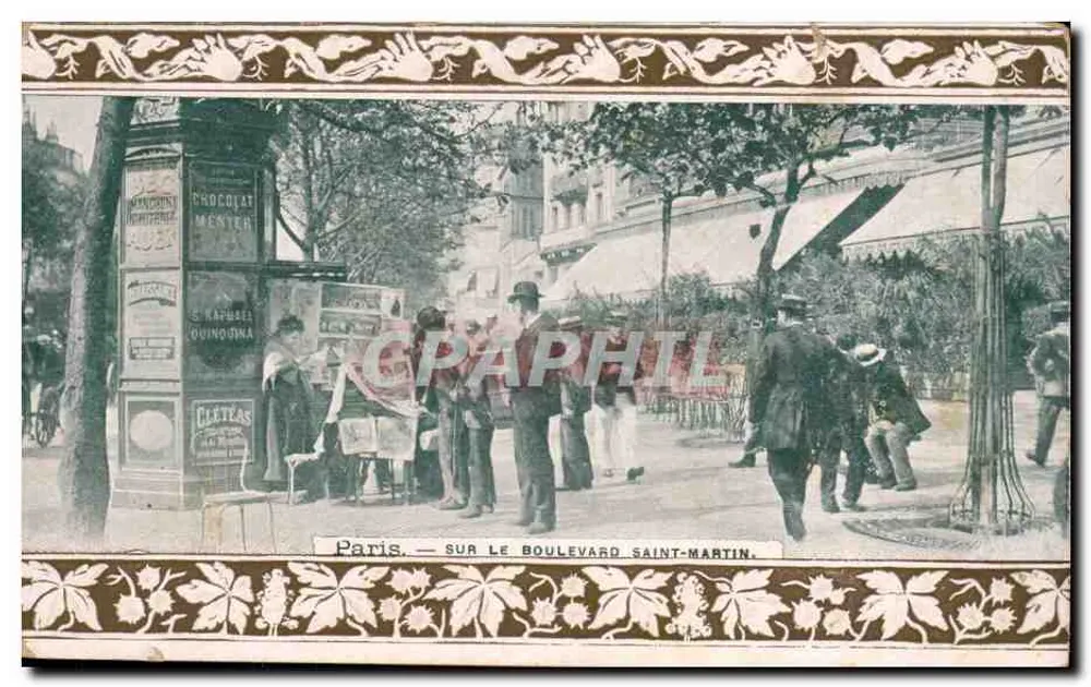 Paris — No Boulevard Saint-Martin — Editor G. Barlerin & Tarare (Rhône) - Frente