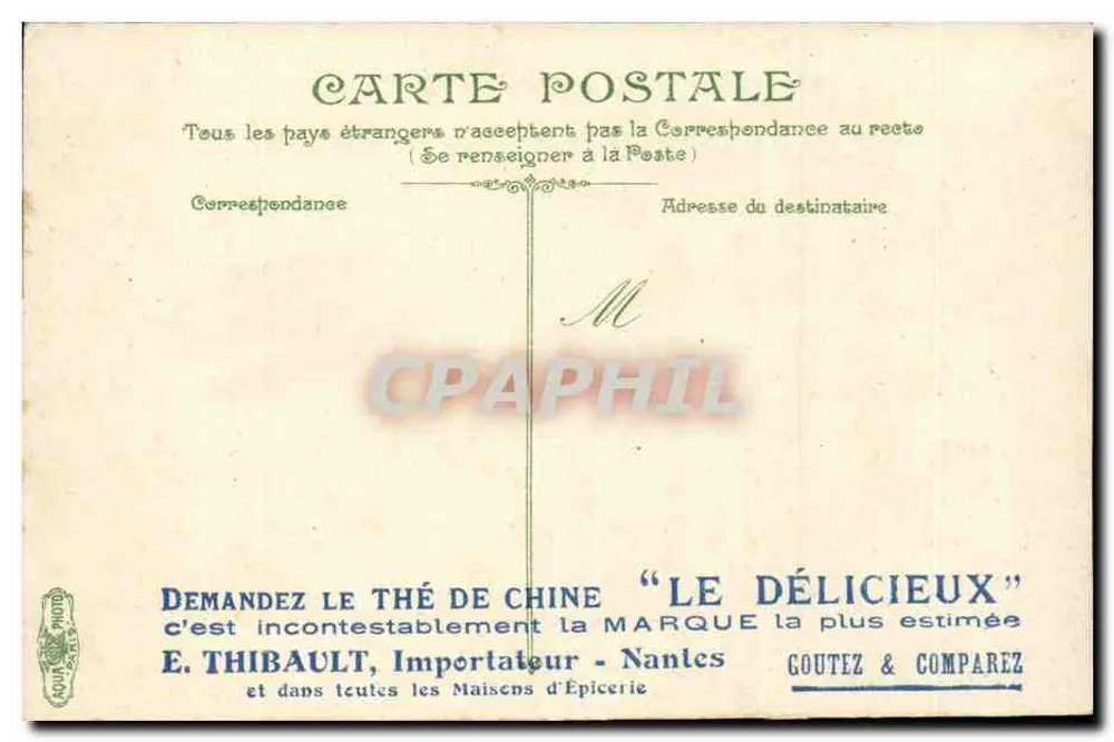 Nantes — Vista Geral — Editor L.V. & C. n° 3458 - Verso