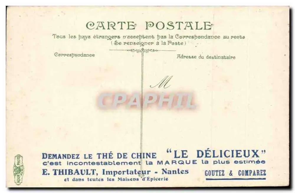 Nantes — Vista Geral — Estação Marítima — Editor Charpentier & Daubrerau, n° 3461 - Verso