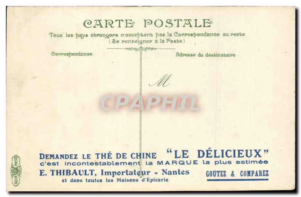 Nantes - Museu de História Natural — editor LVSC, n° de série 3481 - Verso