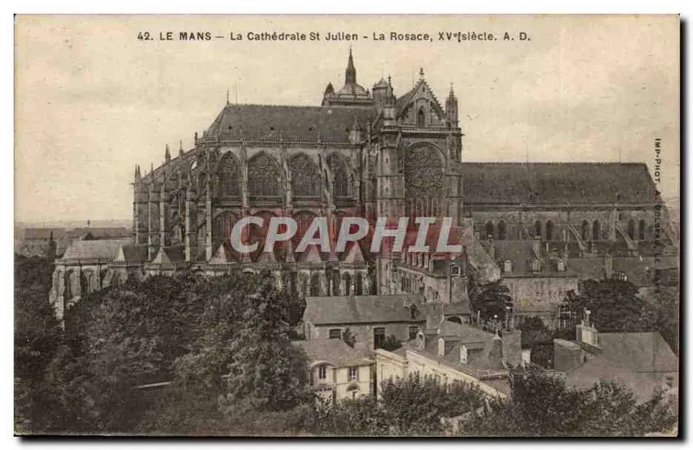 Le Mans — Kathedrale Saint-Julien — Die Rose, 15. Jahrhundert. A. D. - Vorderseite