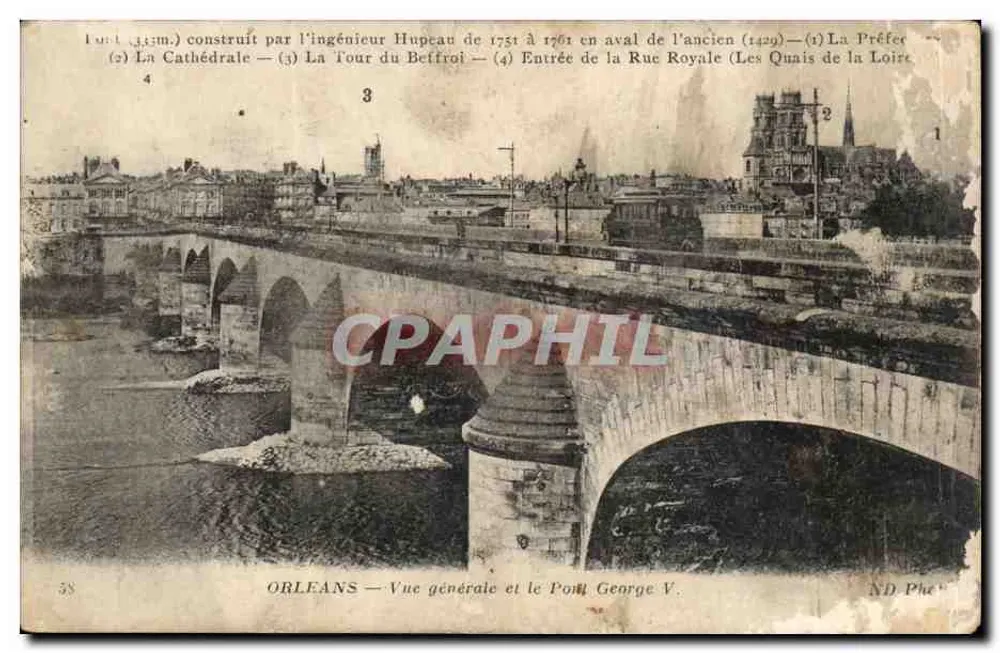 Orléans — Allgemeiner Blick und Brücke George V — ND Phé - Vorderseite