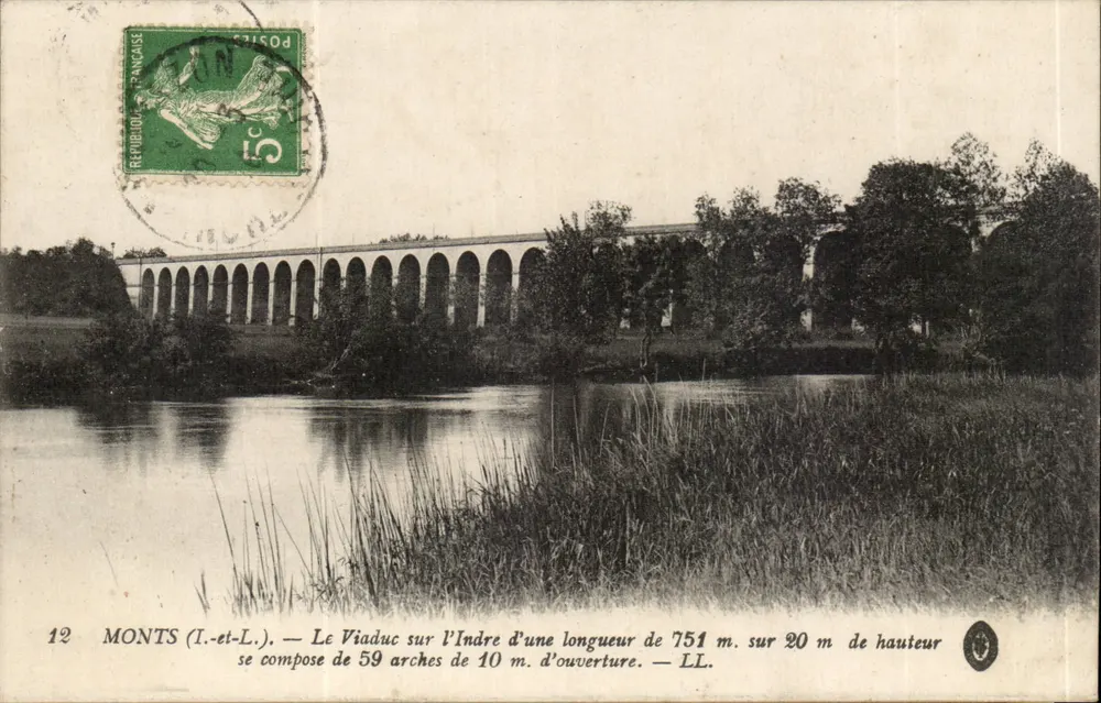 Monts (I.-et-L.) — Il Viadotto sull'Indre — LL - Recto