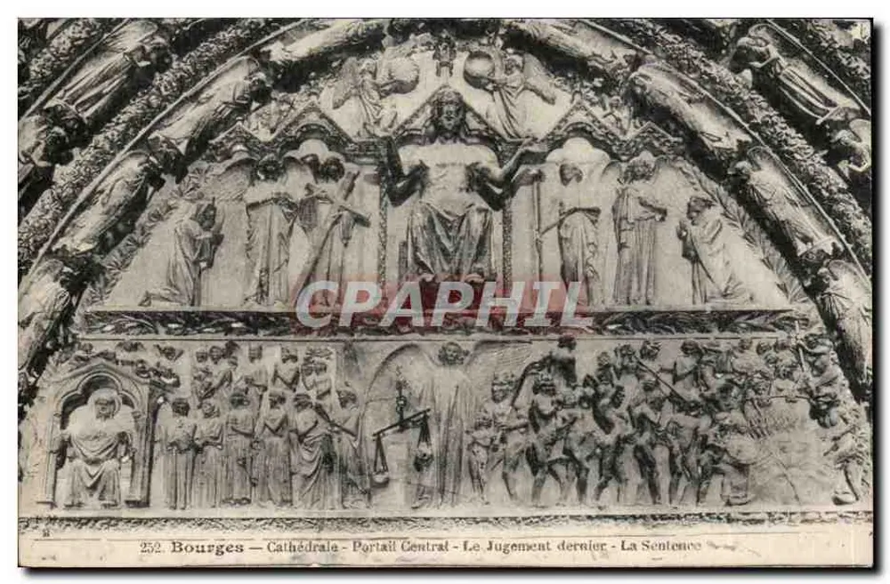 Bourges — Kathedrale — Zentralportal — Das letzte Gericht — Die Verurteilung - Vorderseite