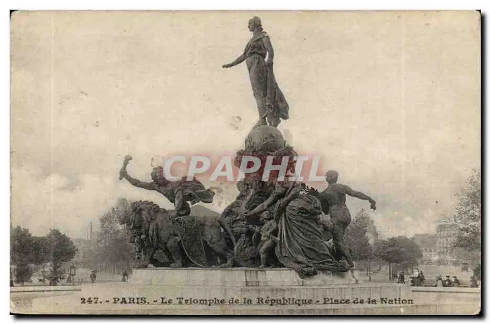 Paris - Der Sieg der Republik - Place de la Nation - Verleger: n° 247 - Vorderseite