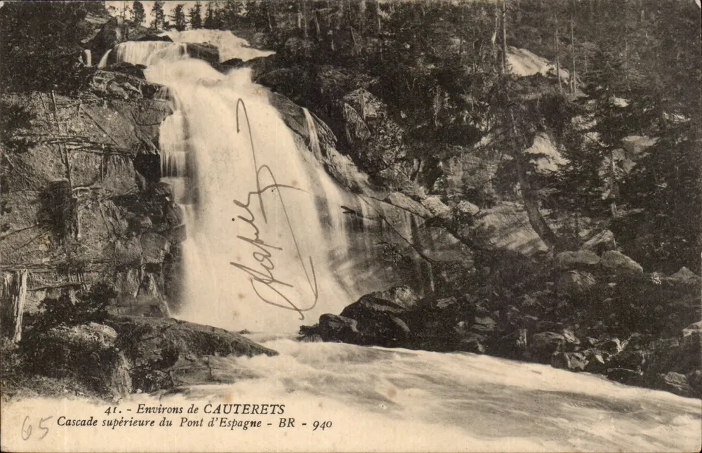 Oberer Wasserfall des Pont d'Espagne — Umgebung von CAUTERETS — BR - 940 - Vorderseite